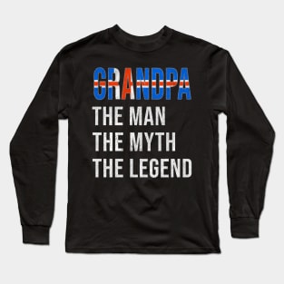 Grand Father Icelandic Grandpa The Man The Myth The Legend - Gift for Icelandic Dad With Roots From  Iceland Long Sleeve T-Shirt